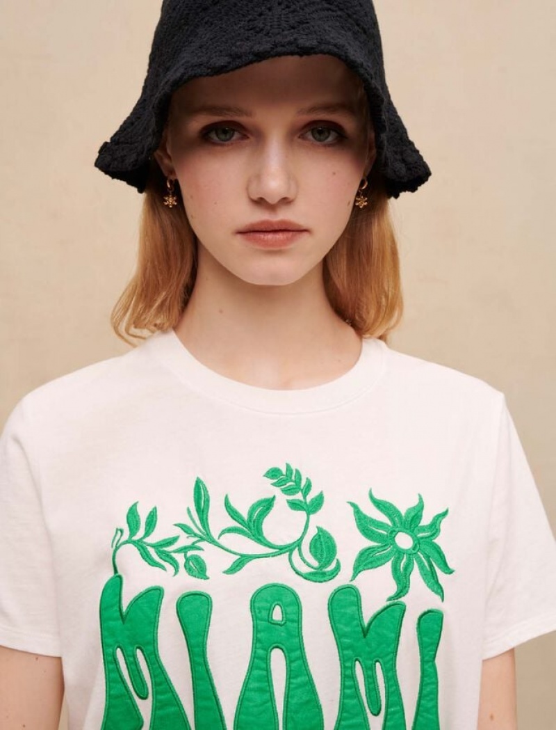 Maje Miami T-shirts Dames Wit | XCKMEST-30